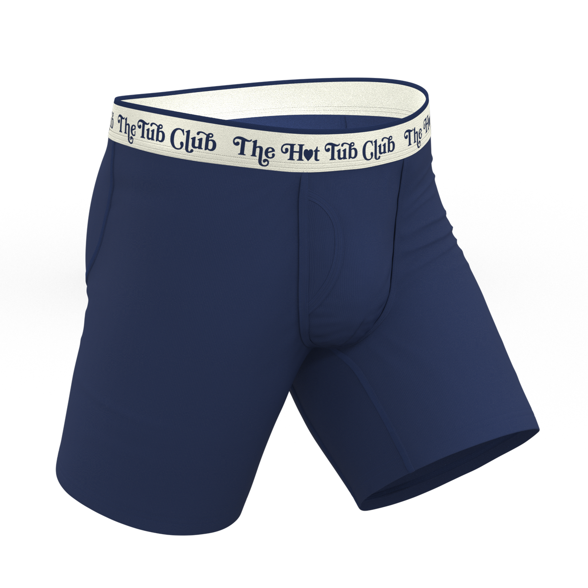 The Jet Set | Hot Tub Club Navy Ball Hammock® Boxer - Long Leg - Shinesty
