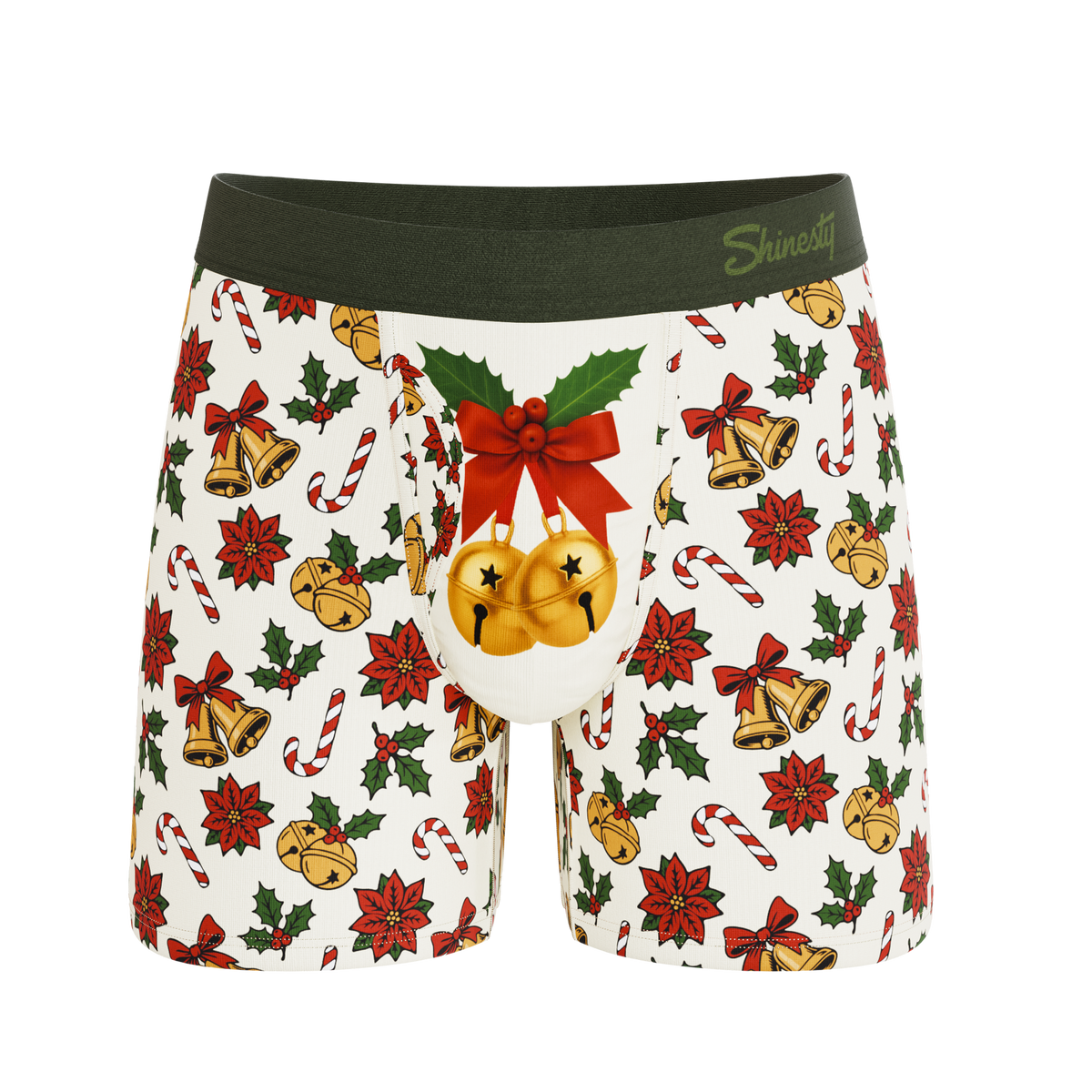 The Jingle All The Way | Christmas Bells Ball Hammock® Pouch Underwear With Fly - Shinesty