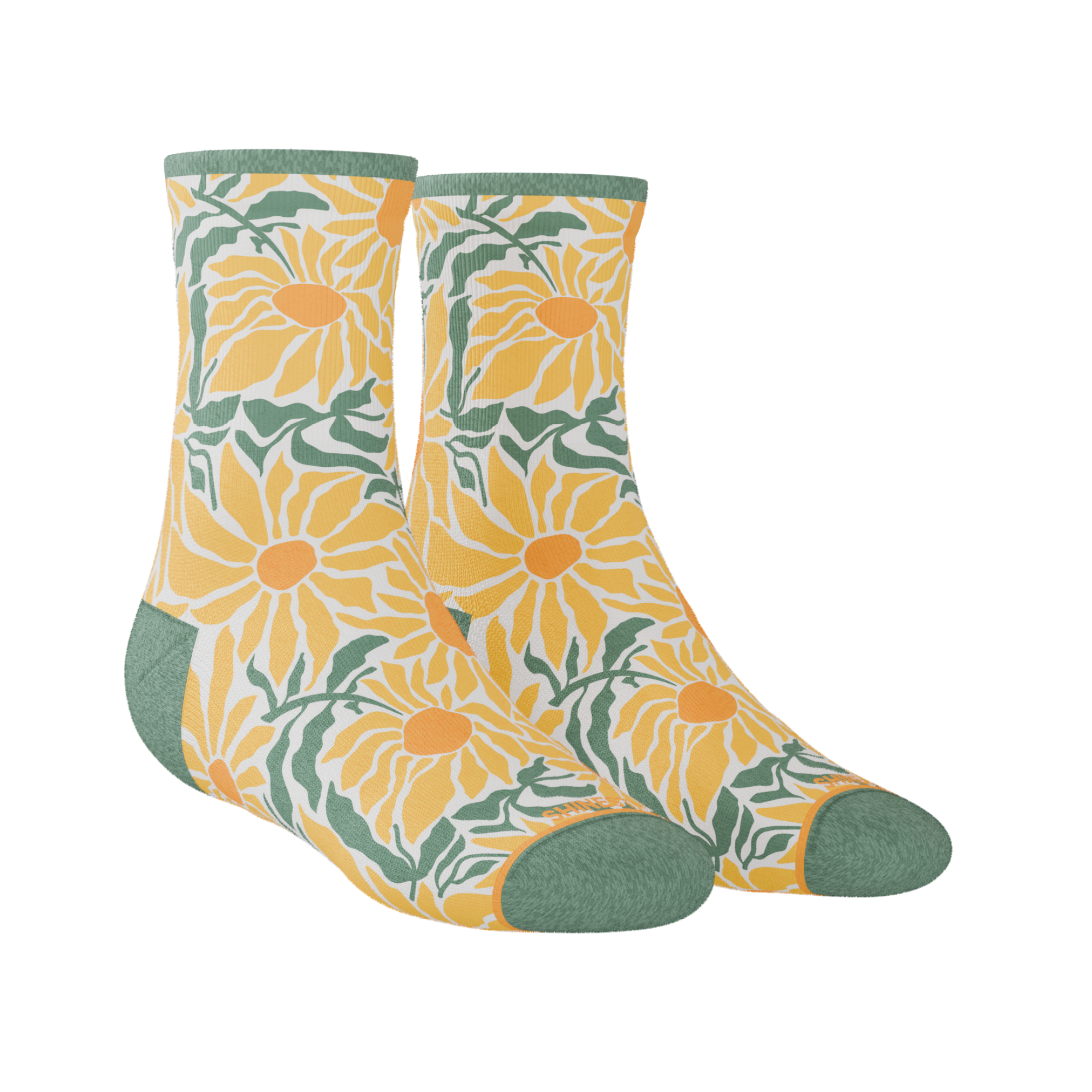 The June Bug | Sunflower Heel Hammock™ Quarter Crew Socks - Shinesty