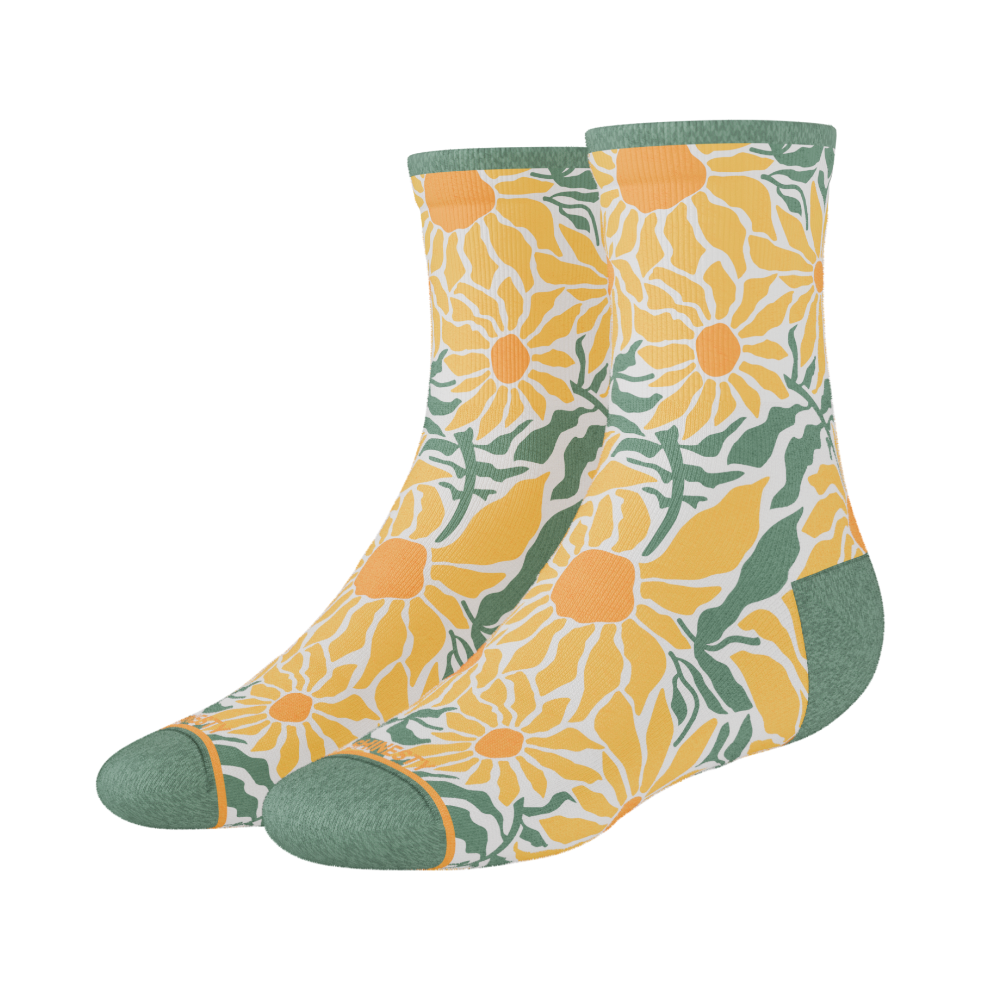 The June Bug | Sunflower Heel Hammock™ Quarter Crew Socks - Shinesty