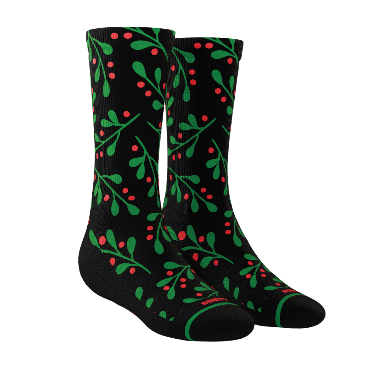 The Kiss Me There | Mistletoe Heel Hammock™ Crew Socks - Shinesty