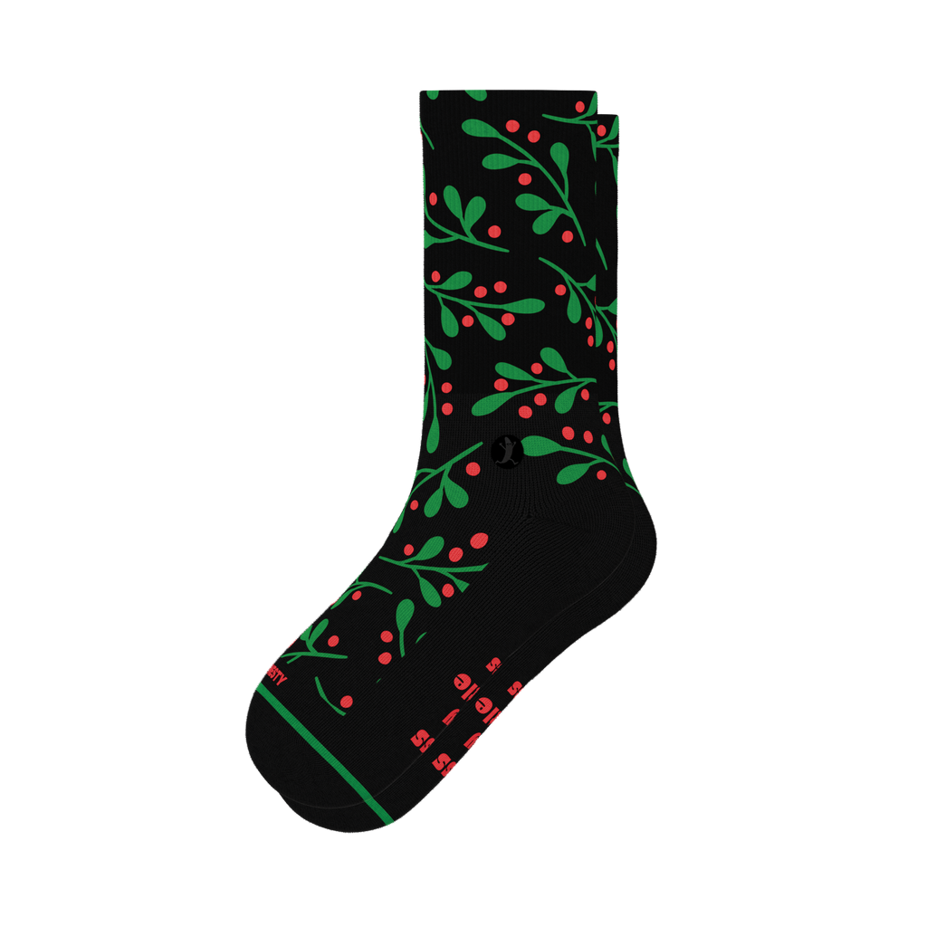 The Kiss Me There | Mistletoe Heel Hammock™ Crew Socks - Shinesty