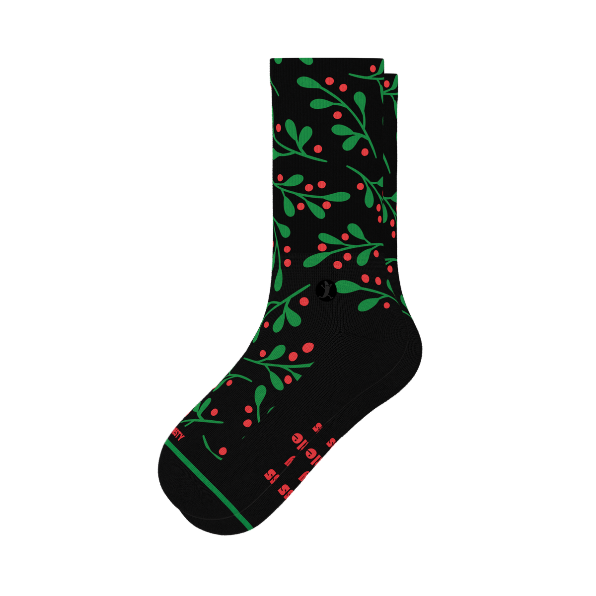The Kiss Me There | Mistletoe Heel Hammock™ Crew Socks - Shinesty