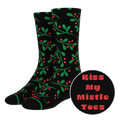 The Kiss Me There | Mistletoe Heel Hammock™ Crew Socks - Shinesty