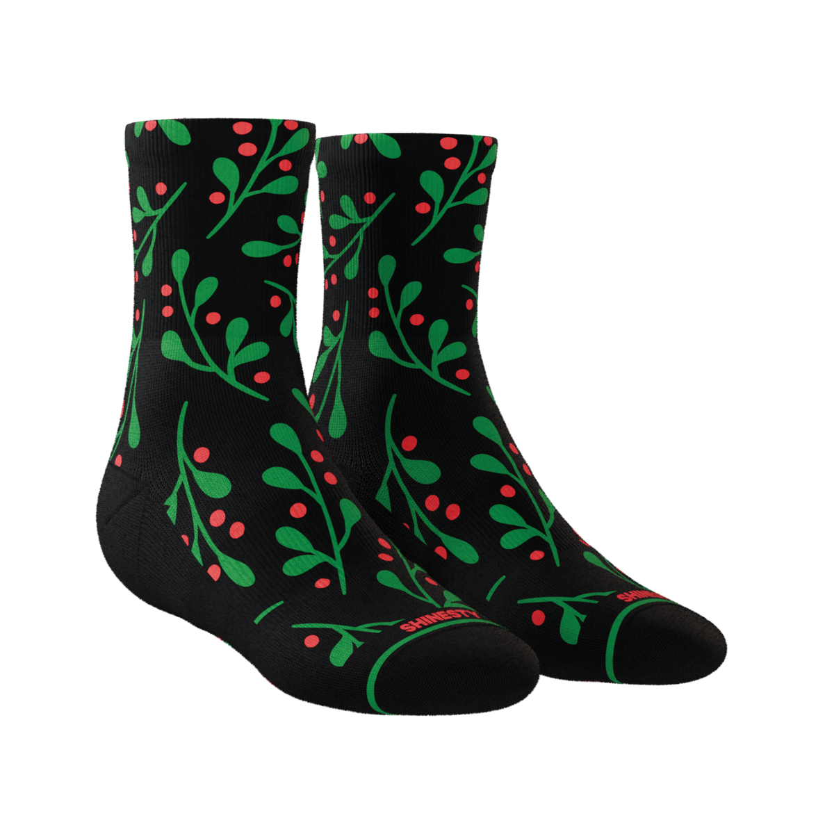 The Kiss Me There | Mistletoe Heel Hammock™ Quarter Crew Socks - Shinesty