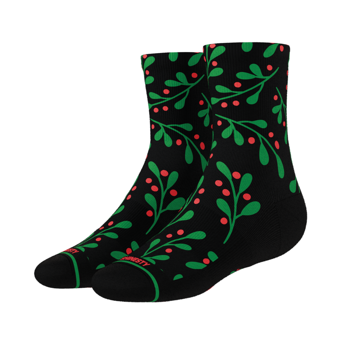 The Kiss Me There | Mistletoe Heel Hammock™ Quarter Crew Socks - Shinesty