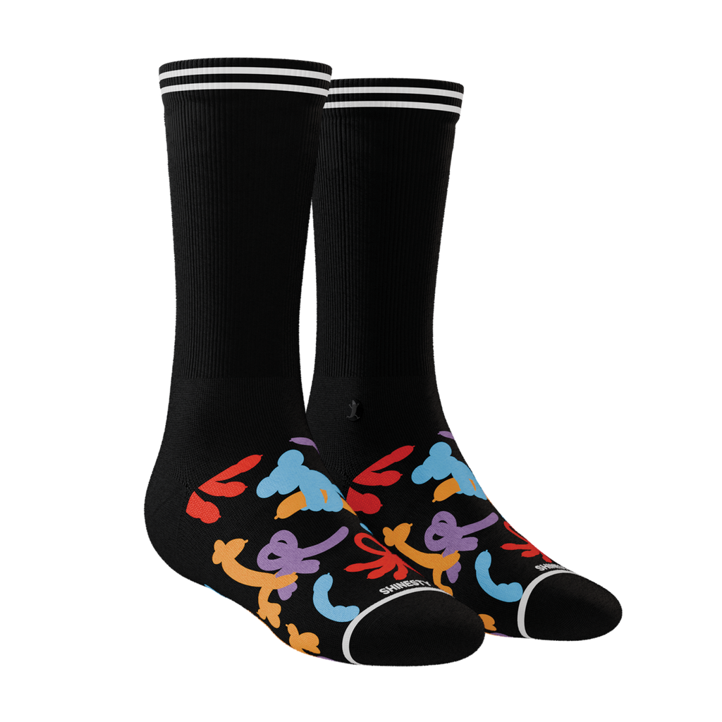 The Knot Tonights | Balloon Animal Heel Hammock™ Crew Socks - Shinesty