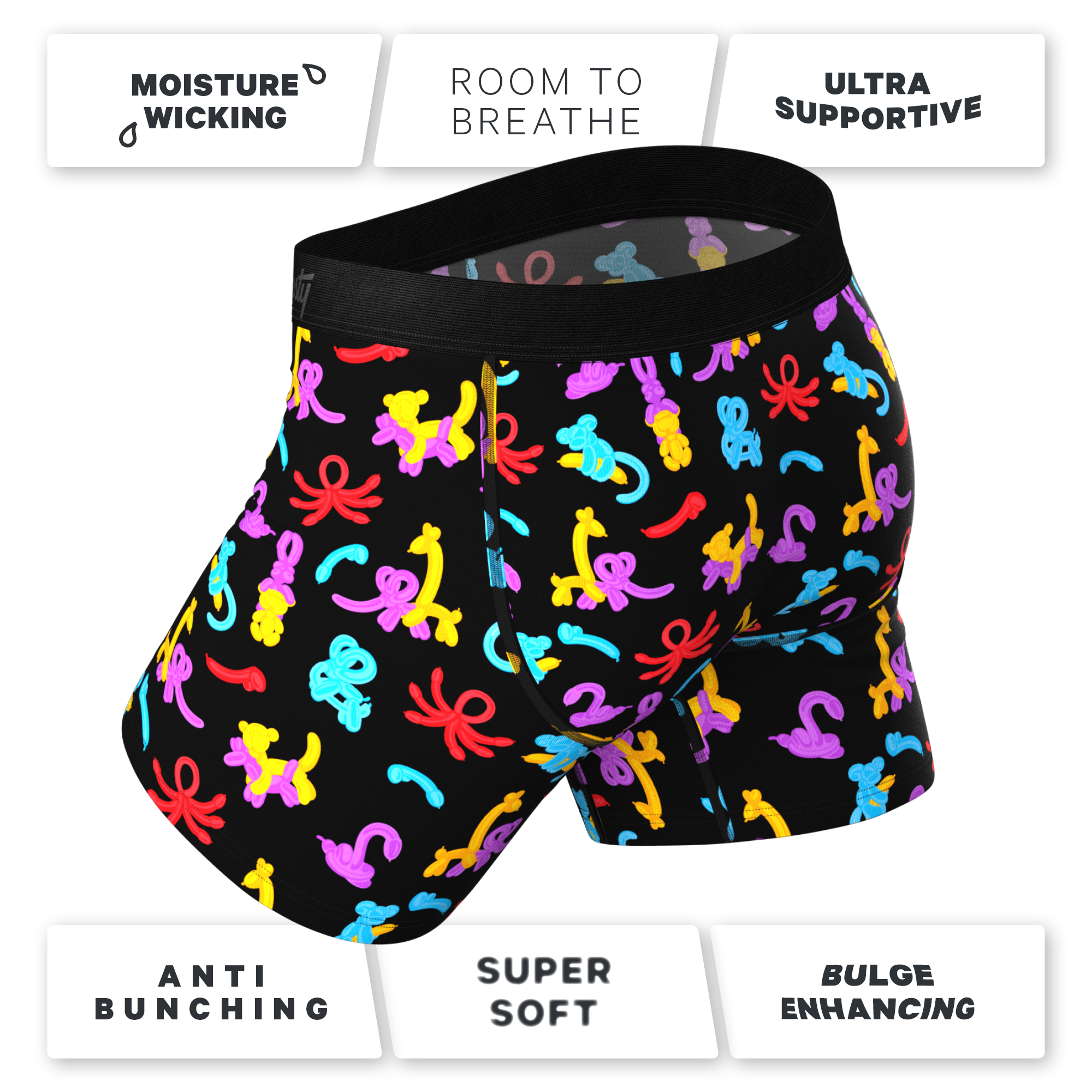 The Knot Tonights | Balloon Animal Ball Hammock® Pouch Underwear With Fly - Shinesty