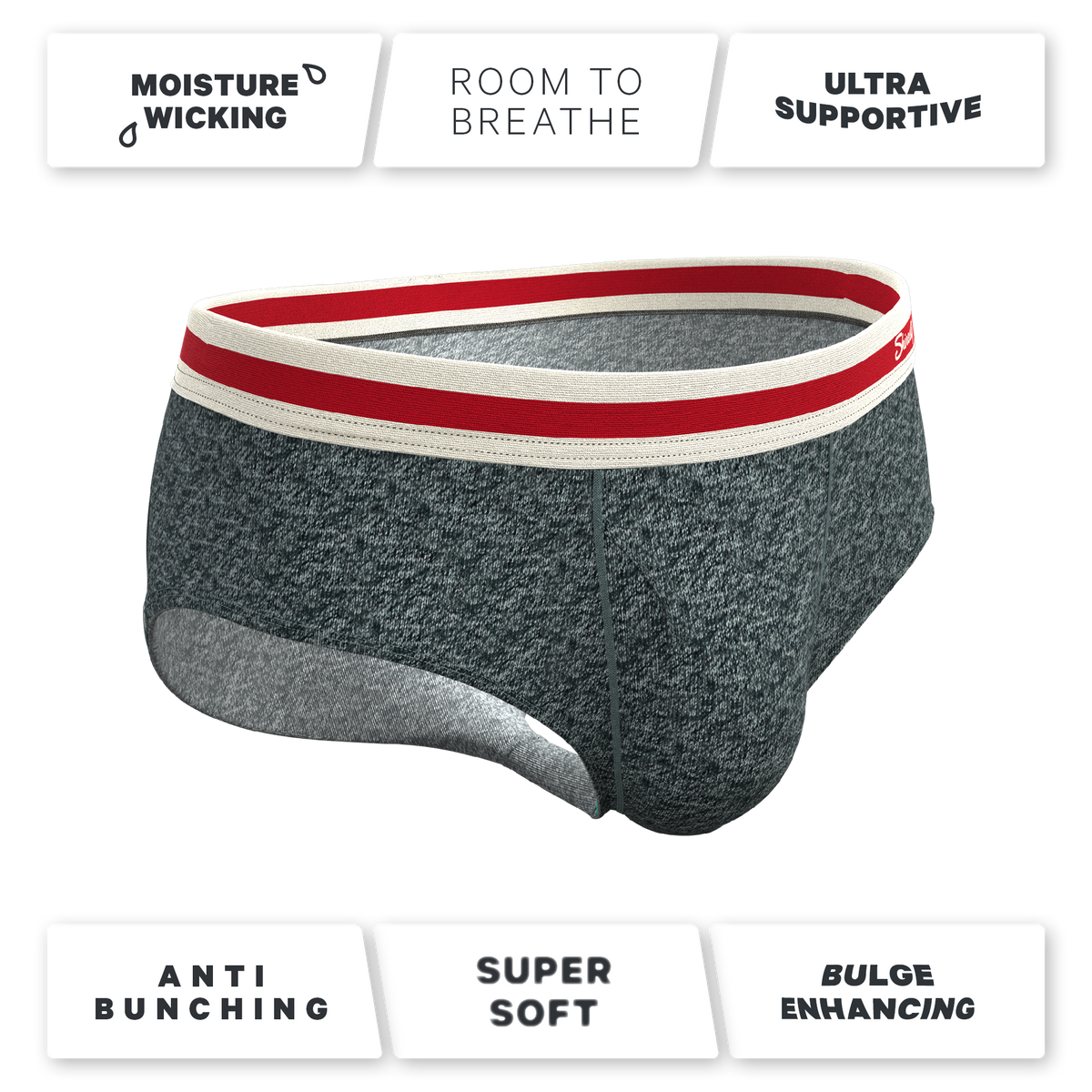 The Koala Camo | Heather Grey Ball Hammock® Pouch Underwear Briefs - Shinesty