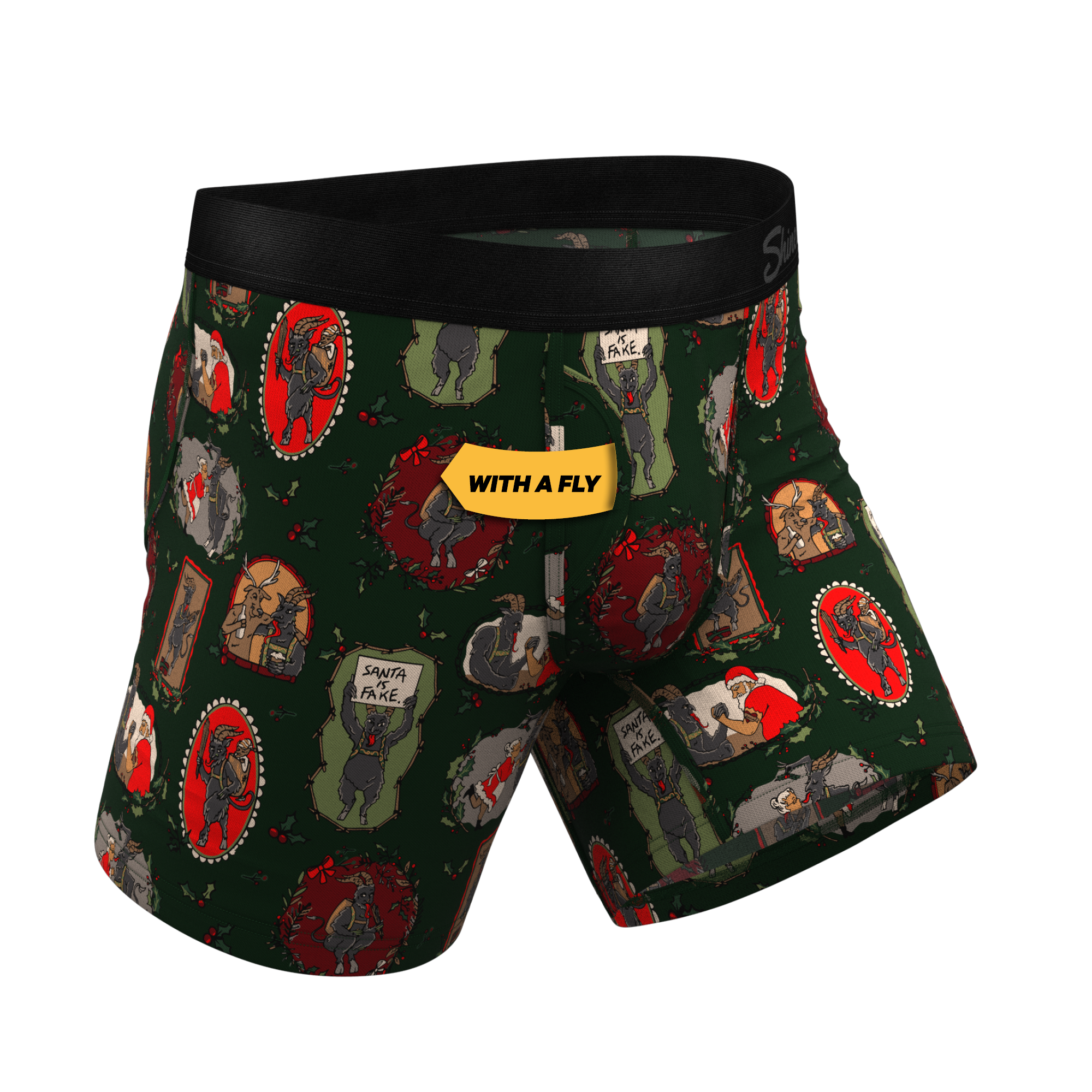 The King Krampus | Krampus Print Ball Hammock® Pouch Underwear With Fly - Shinesty