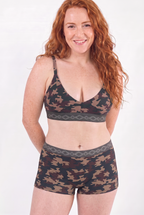 The Camo Corbina | La Matera x Shinesty Camouflage Boob Hammock™ Plunge Bralette - Shinesty