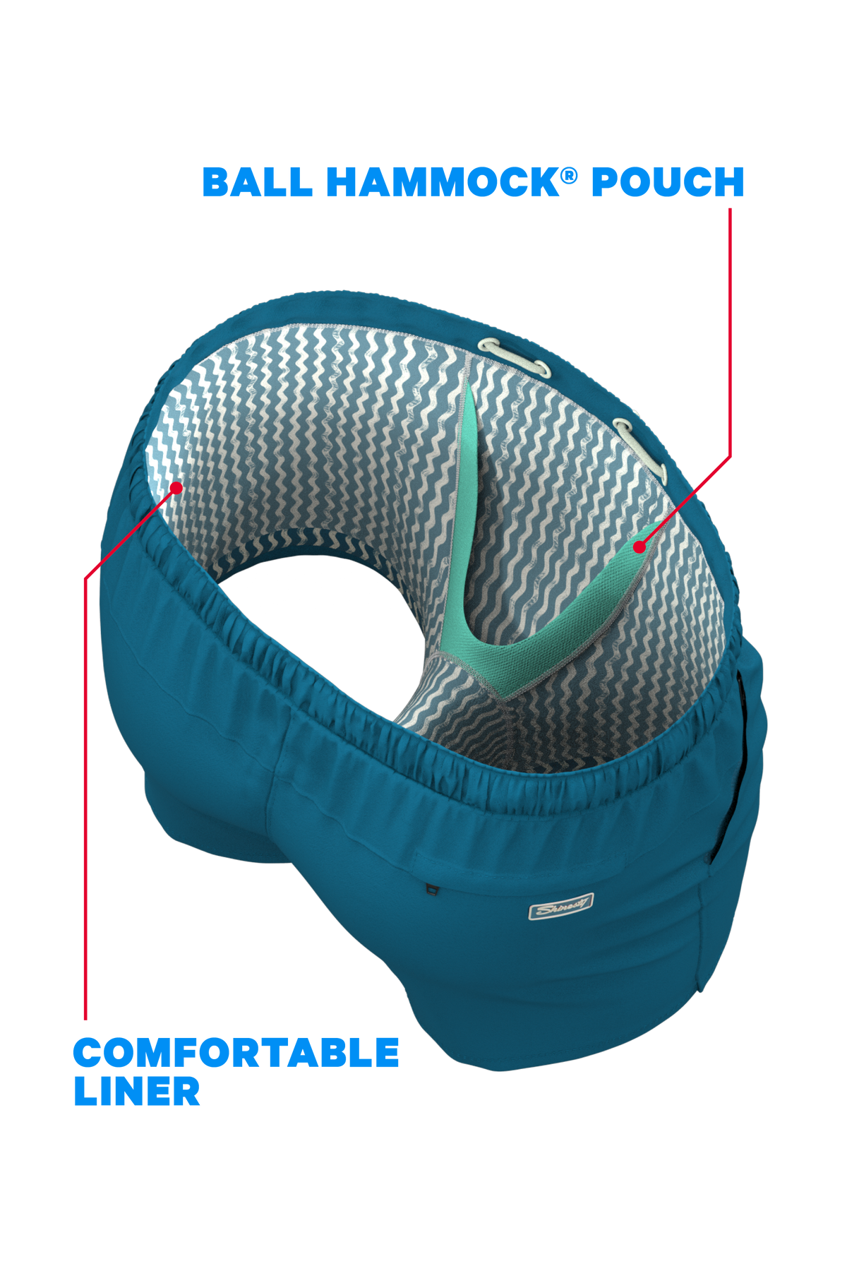 The Lake House | Retro Aztec Ball Hammock® Pouch 8" Swim Trunks - Shinesty