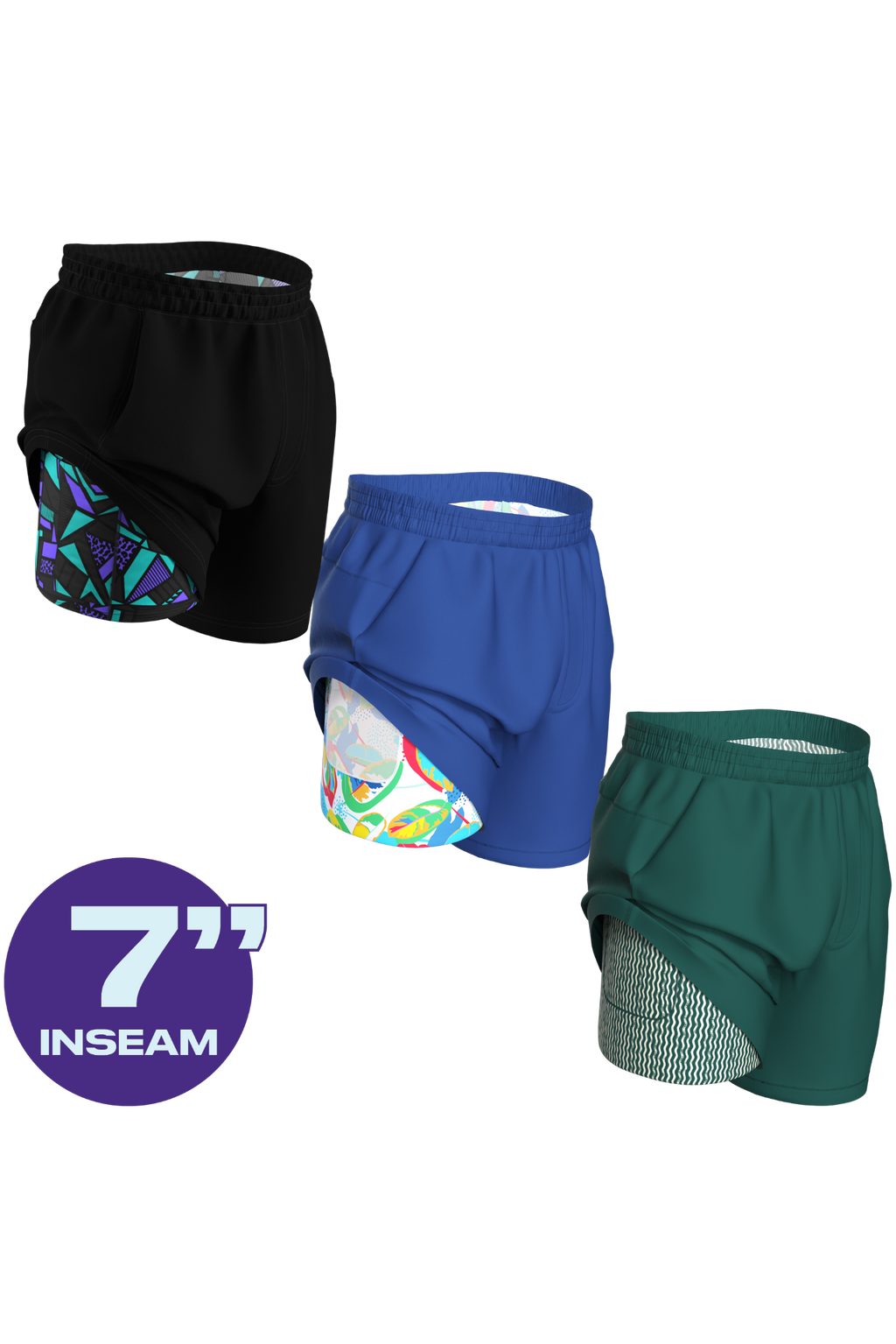 The Laps | Ball Hammock® 7 Inch Athletic Shorts 3 Pack - Shinesty