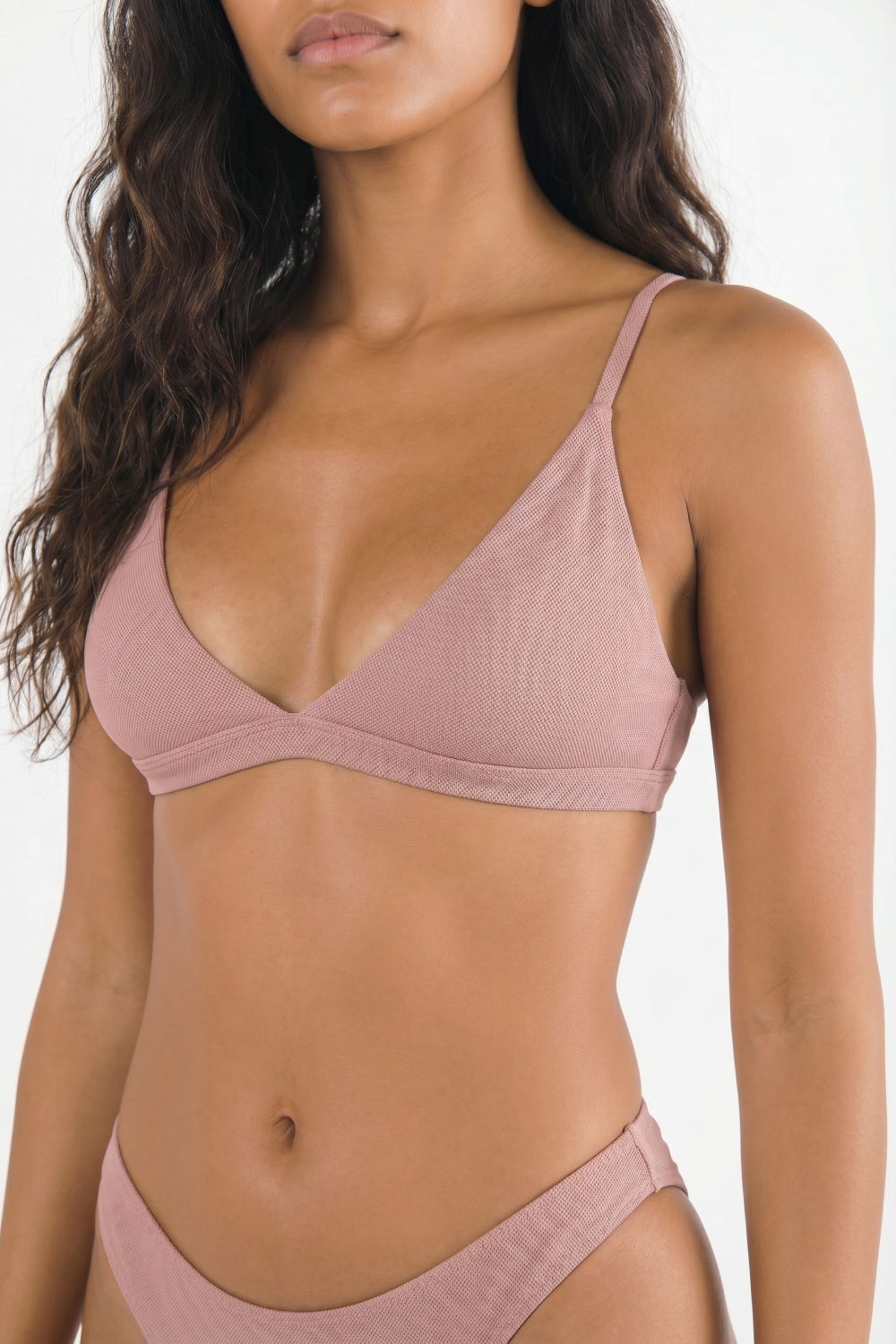 The Bell Pep | Red Chambray Boob Hammock™ Triangle Bralette - Shinesty
