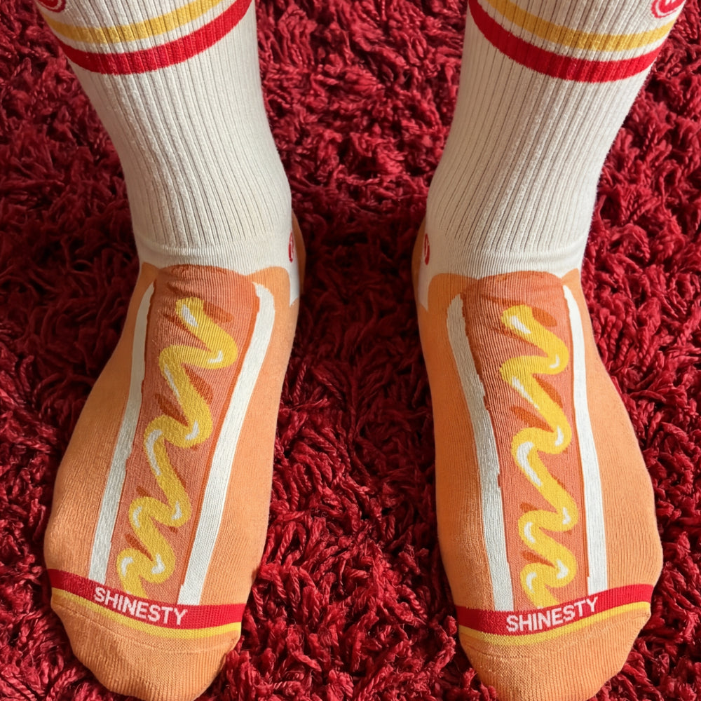 The Dog On Dog | Shinesty x Wienerschnitzel Heel Hammock™ Crew Socks - Shinesty