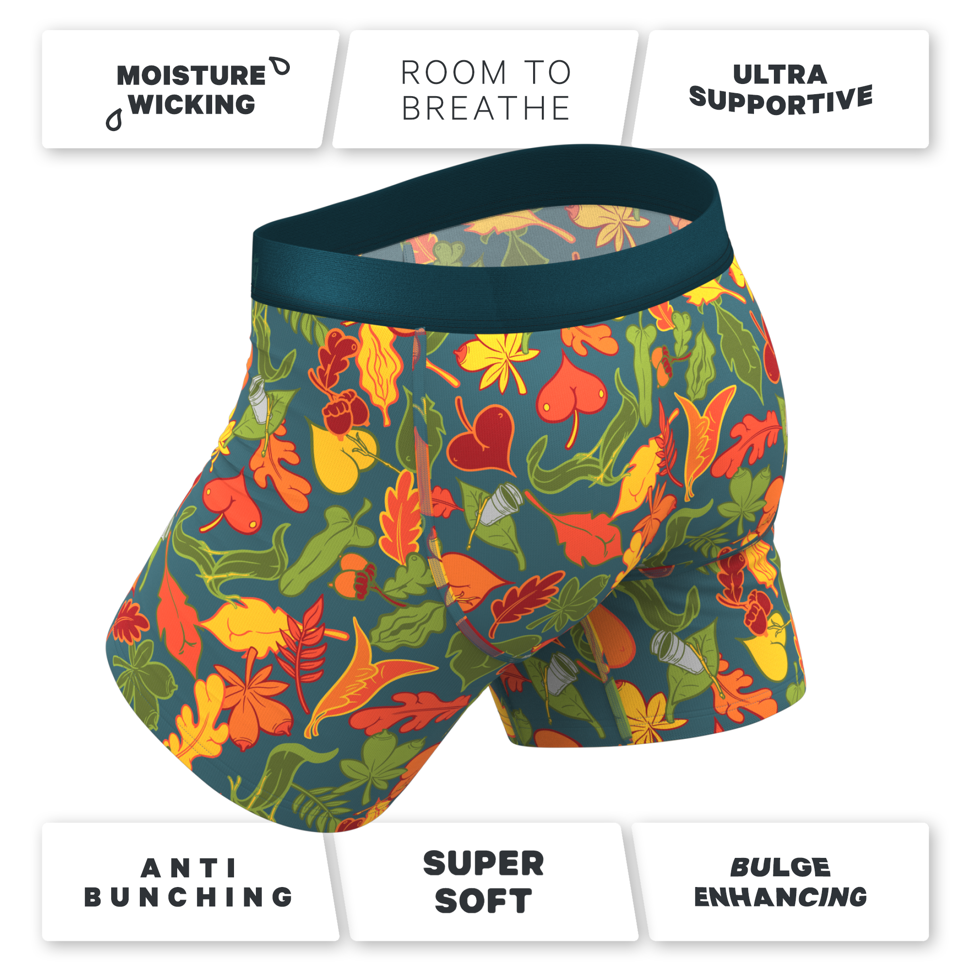 The Leaf Peeps | Naughty Leaves Ball Hammock® Pouch Underwear - Shinesty
