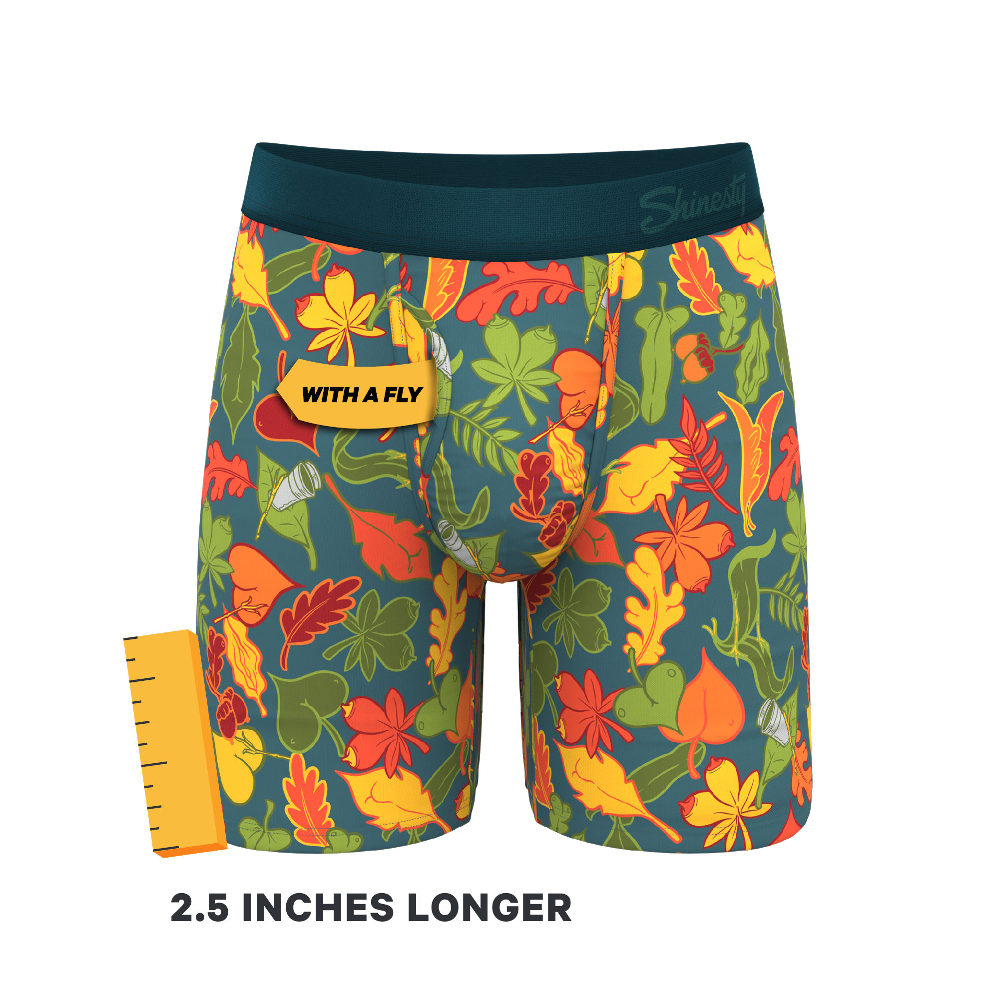 The Leaf Peeps | Naughty Leaves Ball Hammock® Boxer - Long Leg - Shinesty