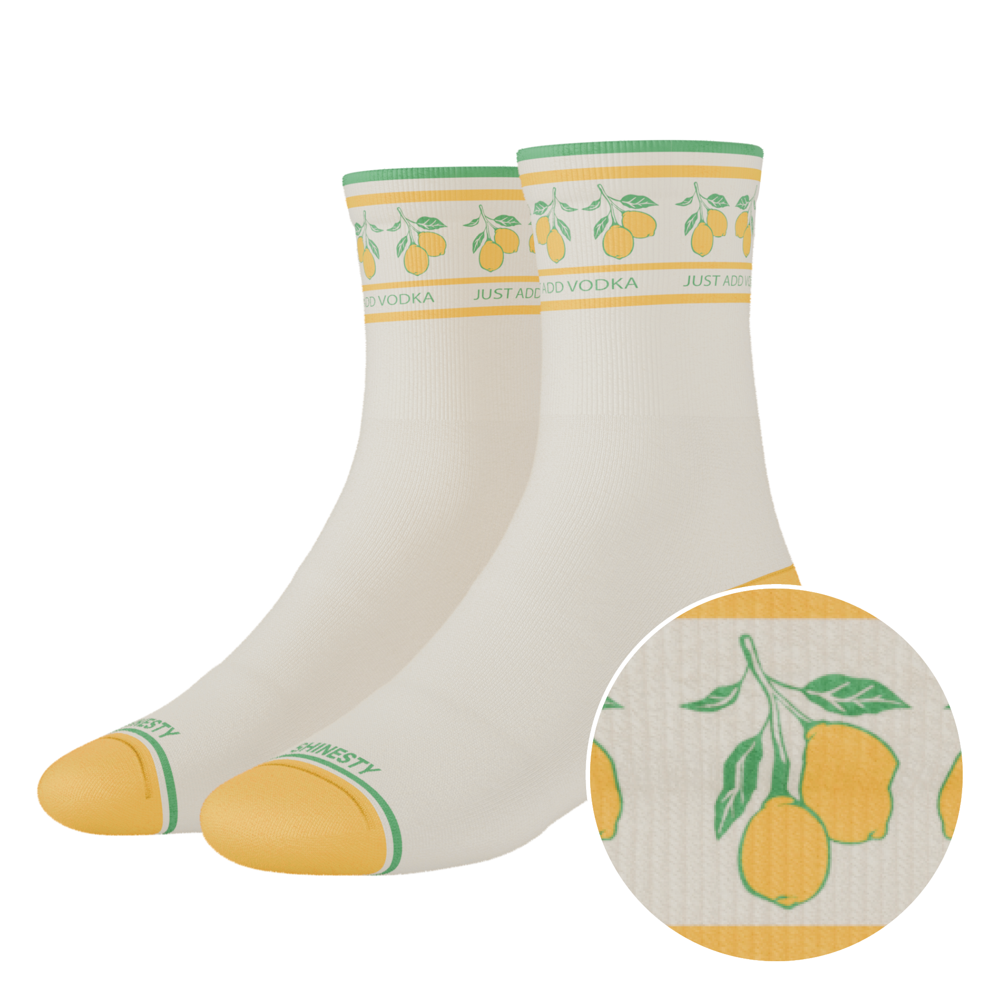 The Lemon Zest | Limoncello Heel Hammock™ Quarter Crew Socks - Shinesty