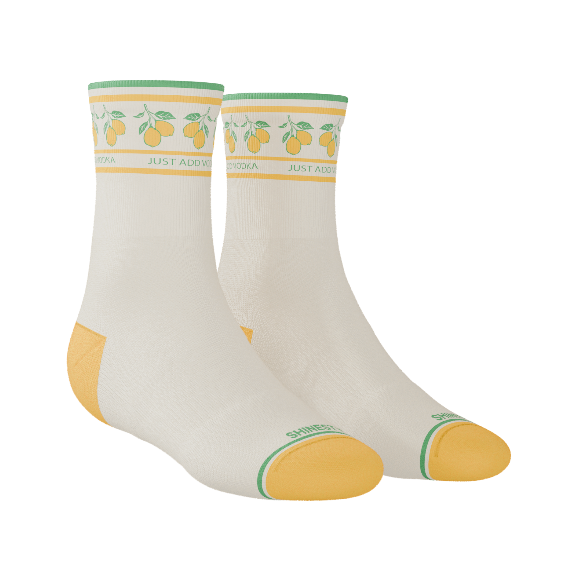 The Lemon Zest | Limoncello Heel Hammock™ Quarter Crew Socks - Shinesty