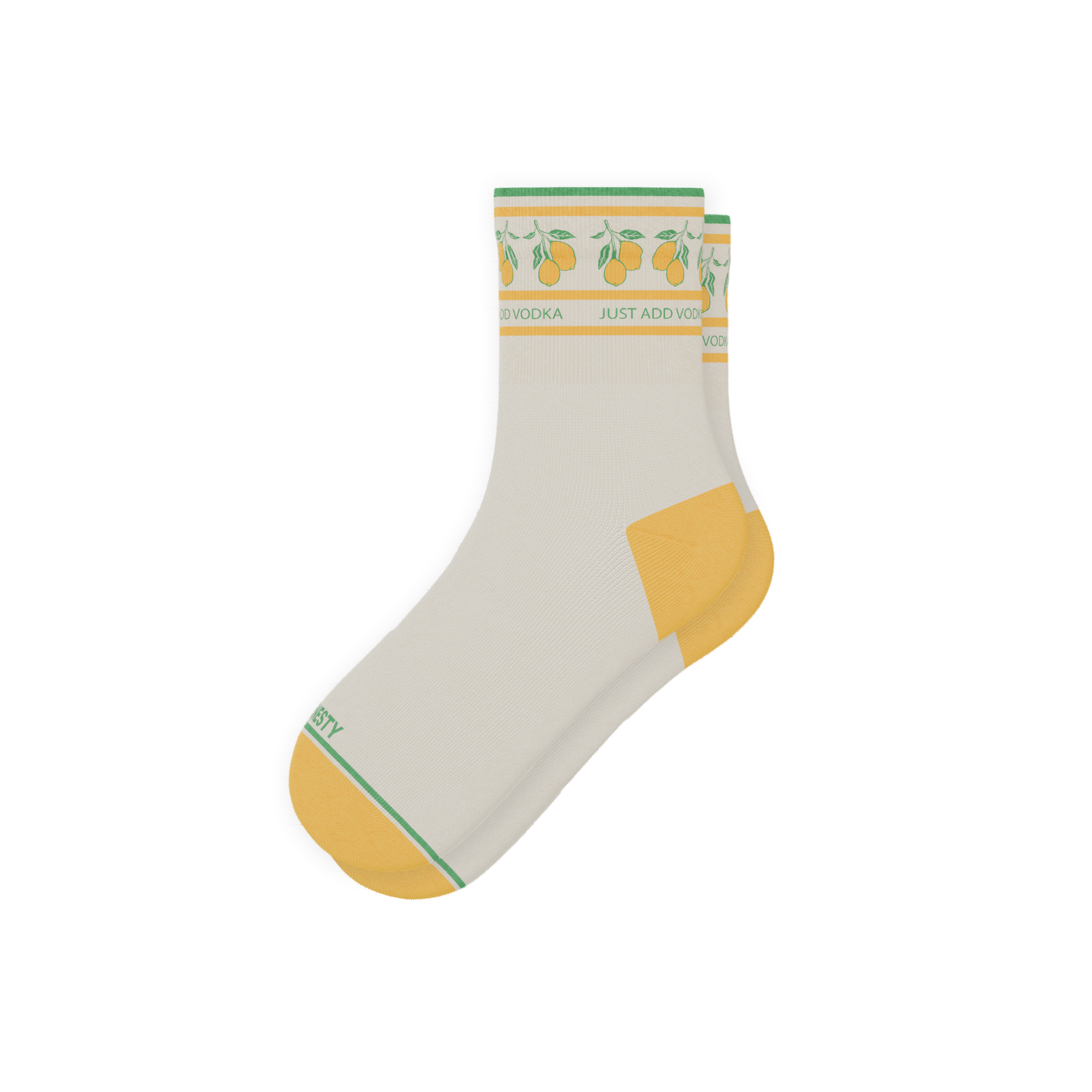 The Lemon Zest | Limoncello Heel Hammock™ Quarter Crew Socks - Shinesty
