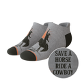 The Let 'Er Buck | Horse Conservation Heel Hammock™ Ankle Socks - Shinesty