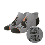 The Let 'Er Buck | Horse Conservation Heel Hammock™ Ankle Socks - Shinesty