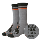 The Let 'Er Buck | Horse Conservation Heel Hammock™ Crew Socks - Shinesty