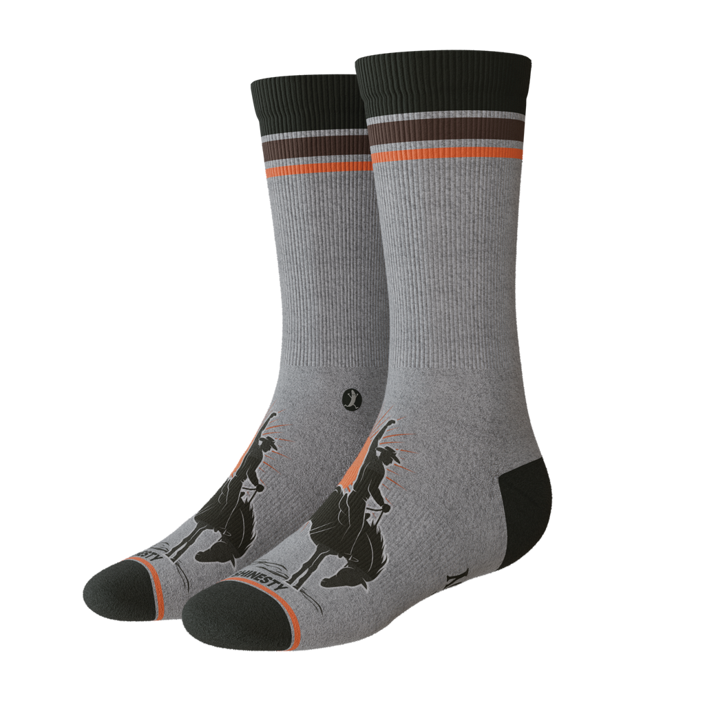 The Let 'Er Buck | Horse Conservation Heel Hammock™ Crew Socks - Shinesty