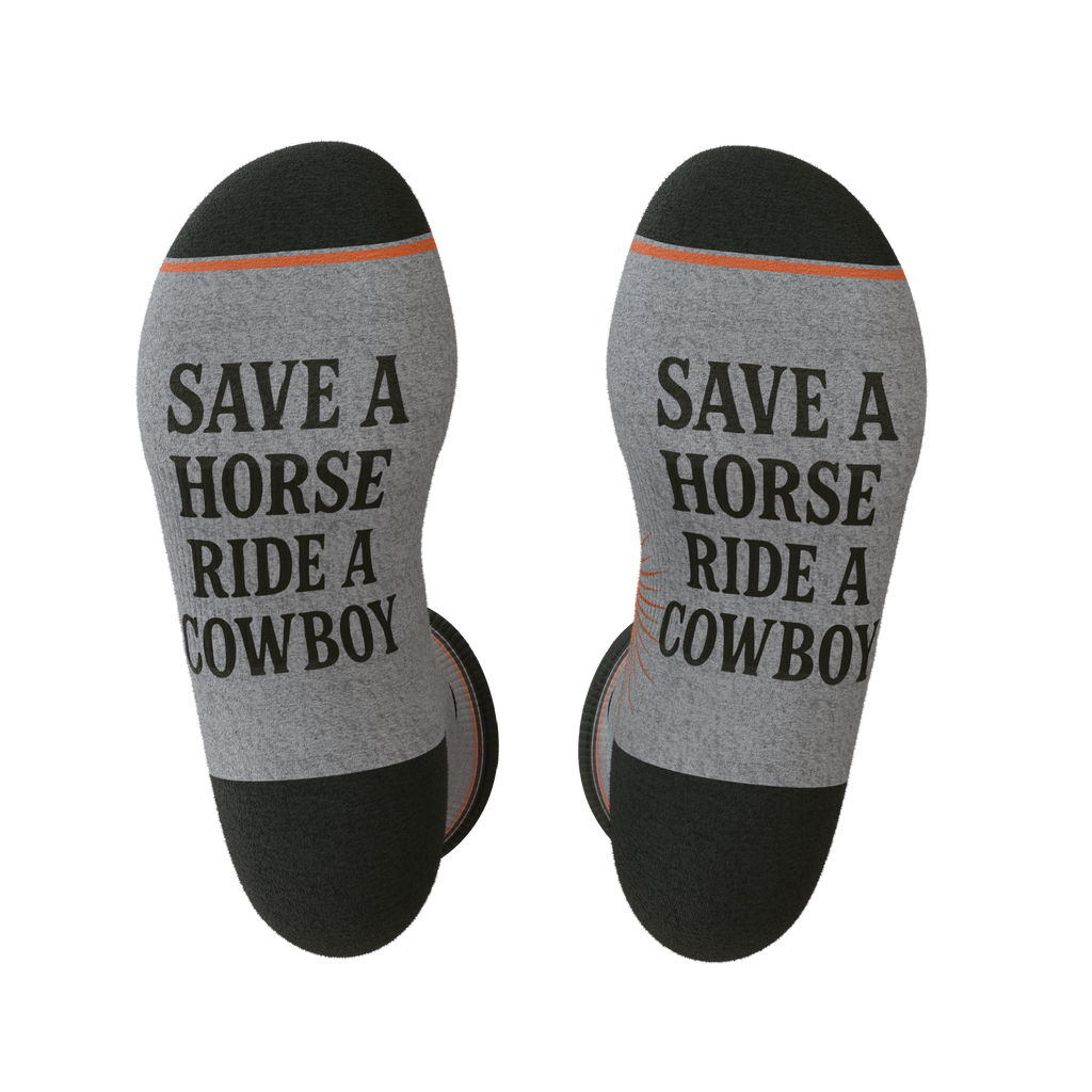 The Let 'Er Buck | Horse Conservation Heel Hammock™ Crew Socks - Shinesty