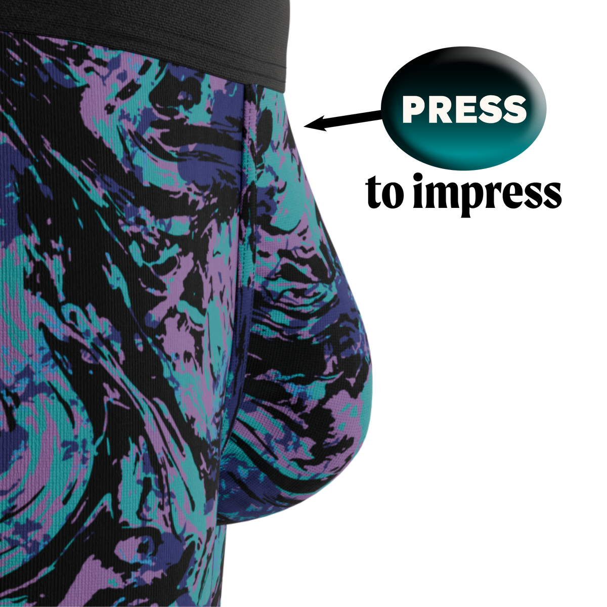The Limestone | Retro Marbled InflataBulge™ Pump Up Boxer Briefs - Shinesty