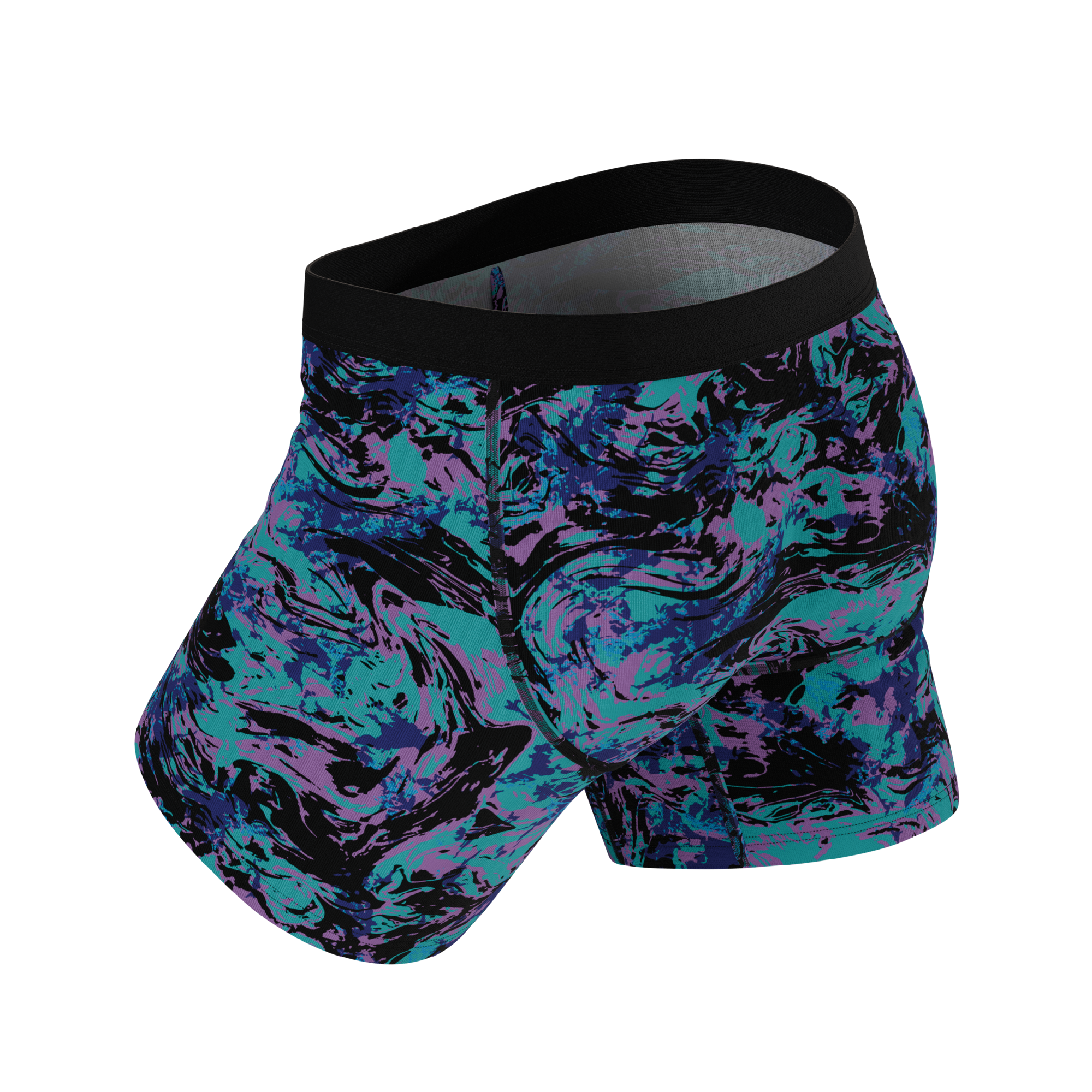 The Limestone | Retro Marbled InflataBulge™ Pump Up Boxer Briefs - Shinesty