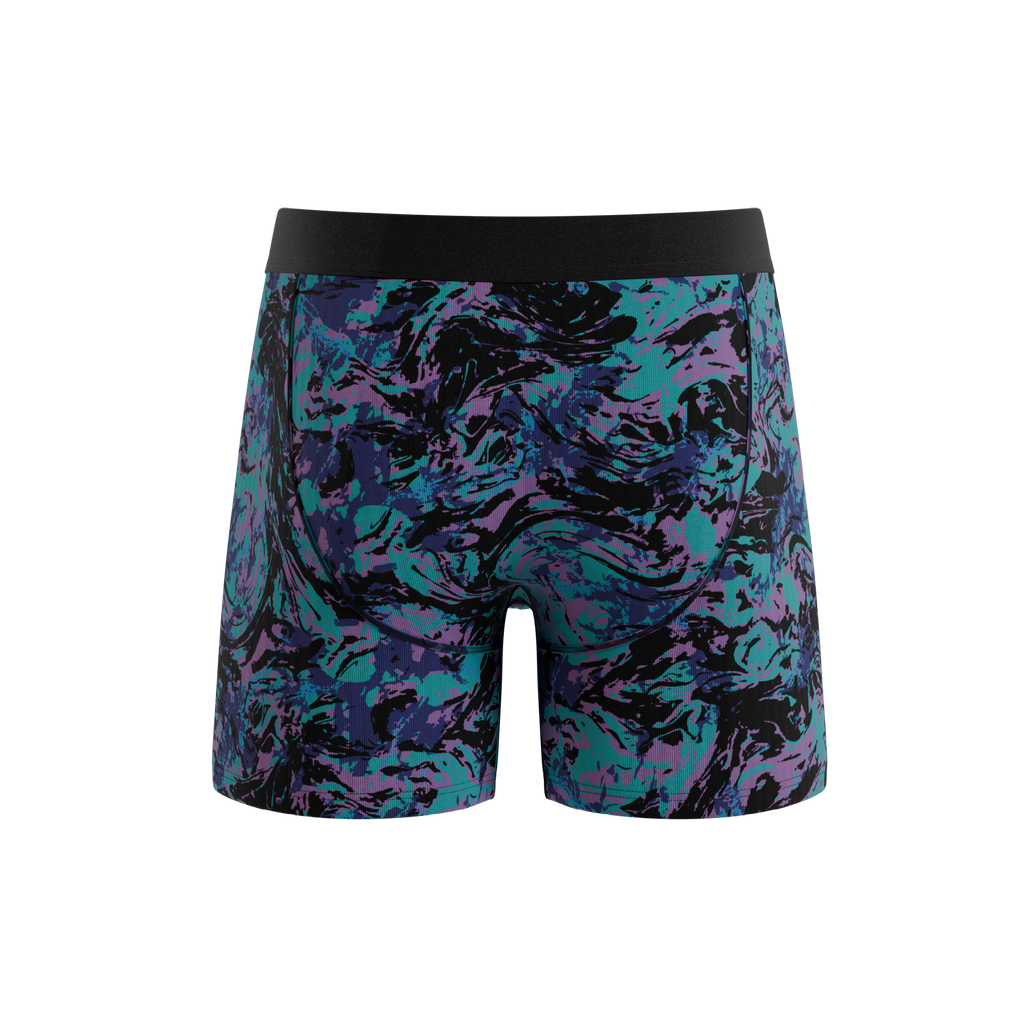 The Limestone | Retro Marbled InflataBulge™ Pump Up Boxer Briefs - Shinesty