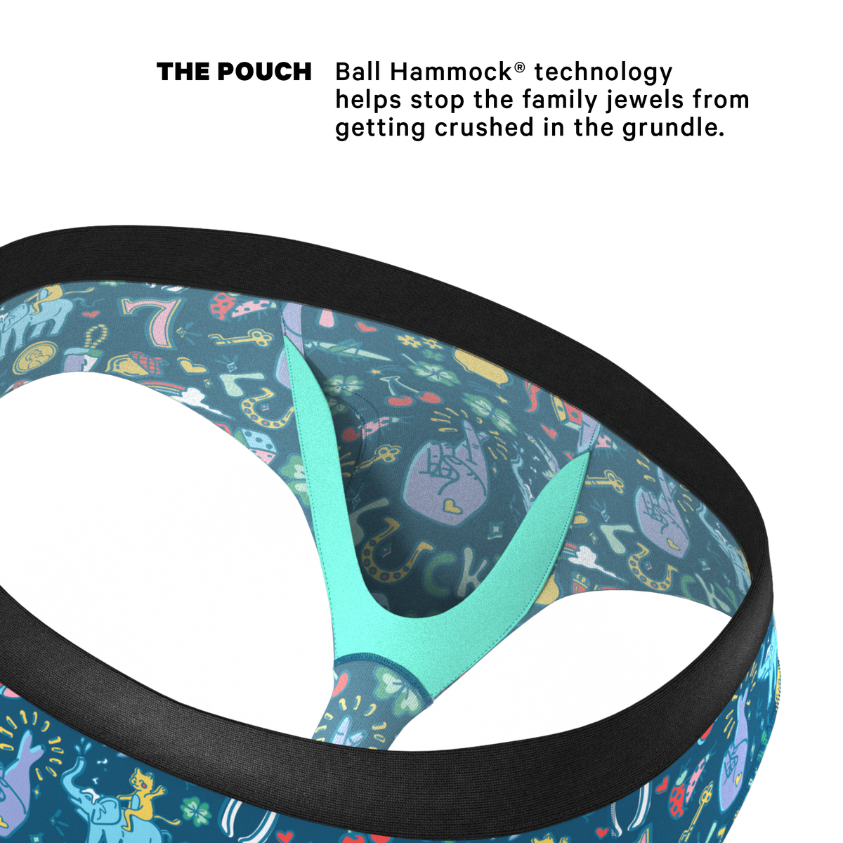 The Lucky Duck | Lucky Symbols Ball Hammock® Pouch Underwear Briefs - Shinesty