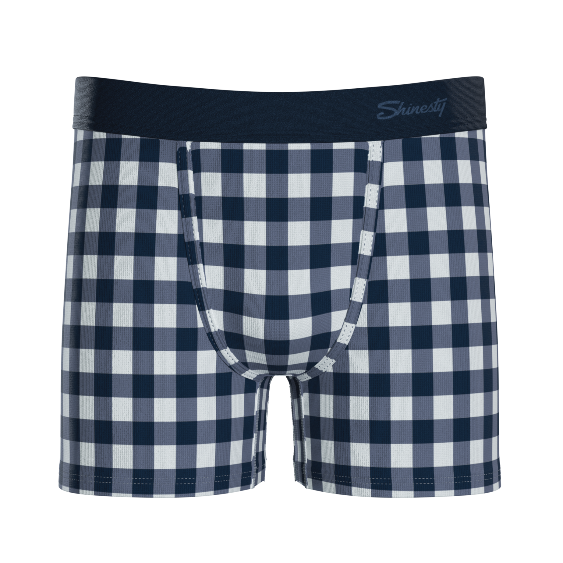 The Mad for Plaid | Navy Gingham Youth Boxer Briefs - Shinesty