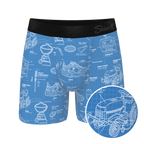 The Man With A Plan | Blueprint Ball Hammock® Pouch Underwear With Fly - Shinesty