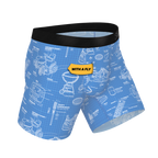 The Man With A Plan | Blueprint Ball Hammock® Pouch Underwear With Fly - Shinesty