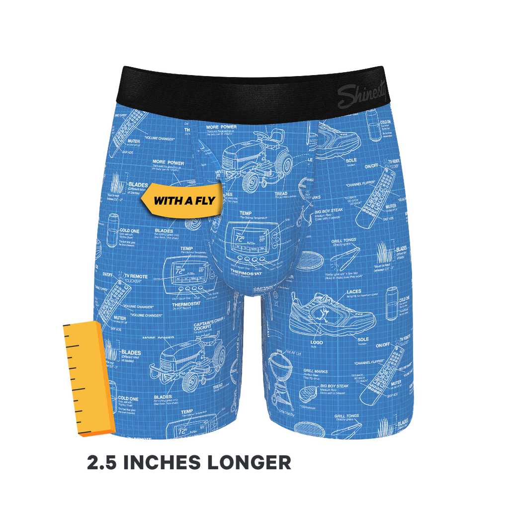 The Man With A Plan | Blueprint Ball Hammock® Boxer - Long Leg - Shinesty