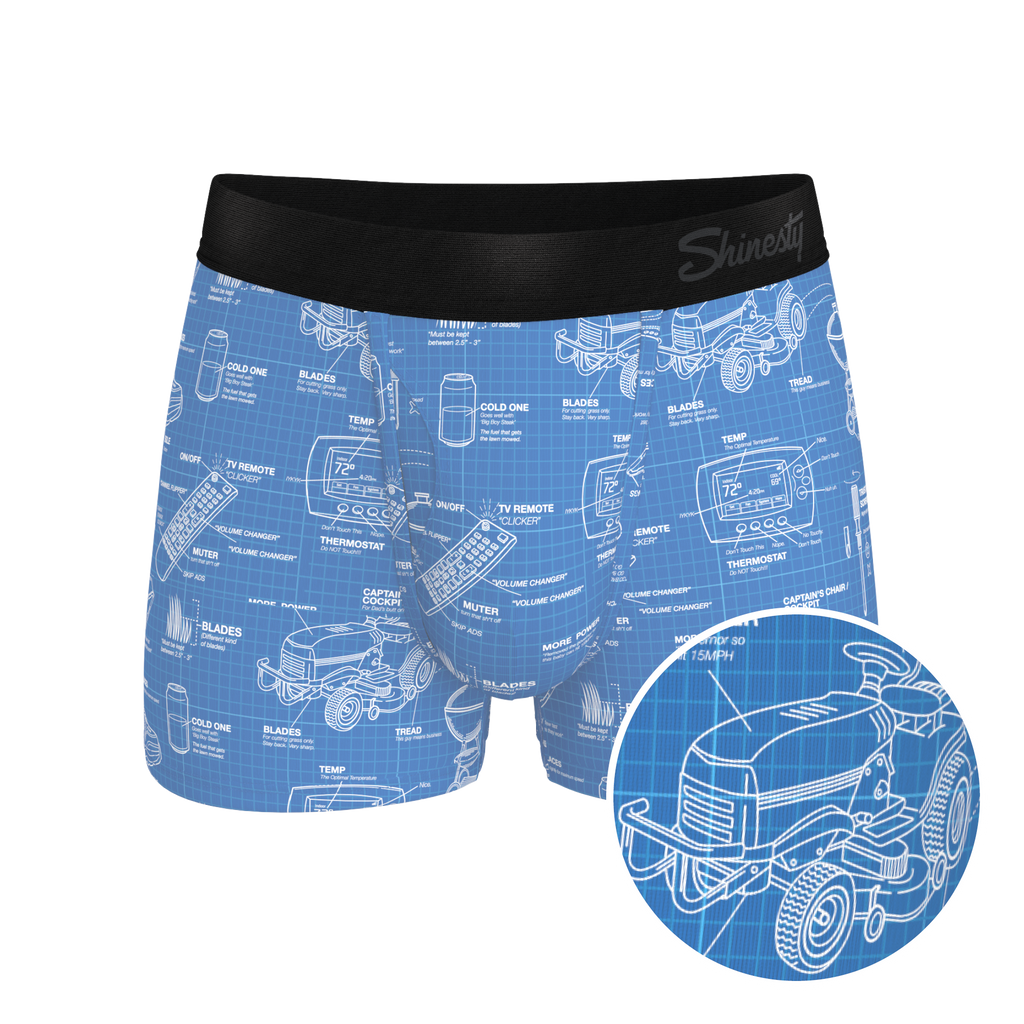 The Man With A Plan | Blueprint Ball Hammock® Pouch Trunks Underwear - Shinesty