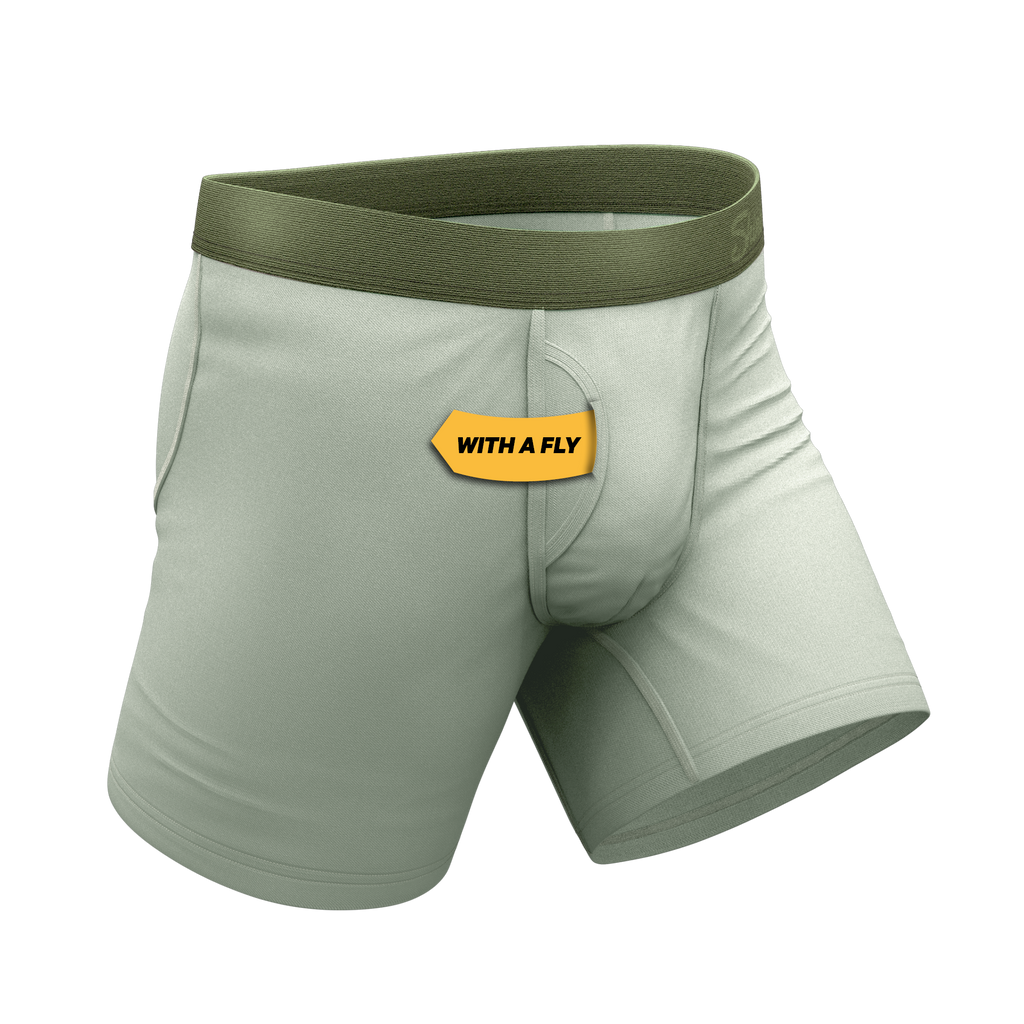 The Manzanilla | Olive Green Ball Hammock® Pouch Underwear With Fly - Shinesty