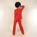 The Maraschino | Flame Scarlet Red SleepDeep™ Women’s Long Sleeve Pajama Set - Shinesty