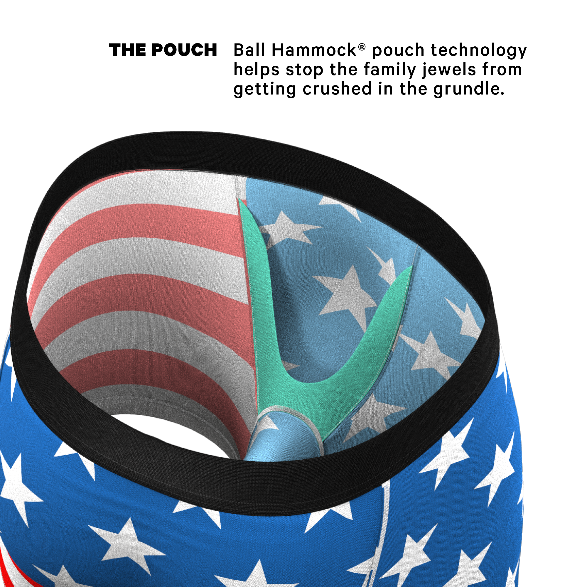 The Mascot | American Flag Ball Hammock® Pouch Underwear - Shinesty