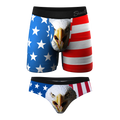 The Stars & Stripes | USA Ball Hammock® Boxer With Fly and Cheeky Pack - Shinesty