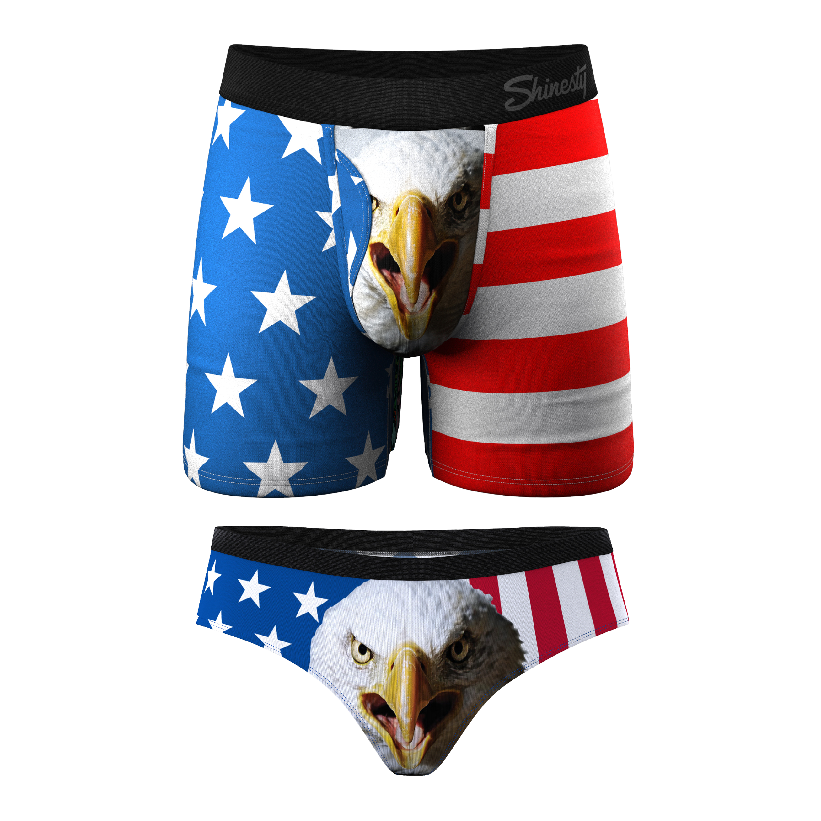The Stars & Stripes | USA Ball Hammock® Boxer With Fly and Cheeky Pack - Shinesty