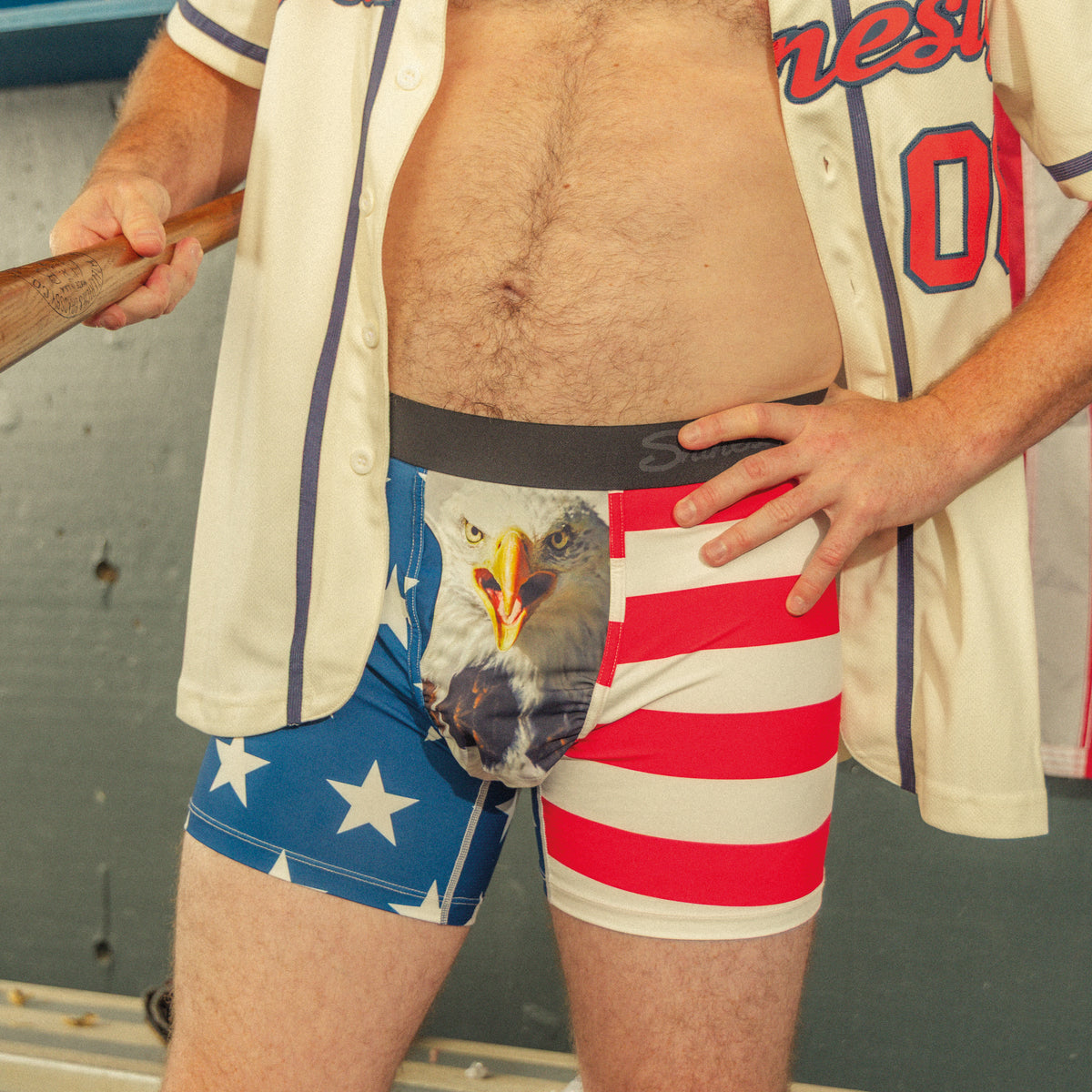 The Mascot | American Flag paradICE™ Cooling Ball Hammock® Underwear With Fly - Shinesty