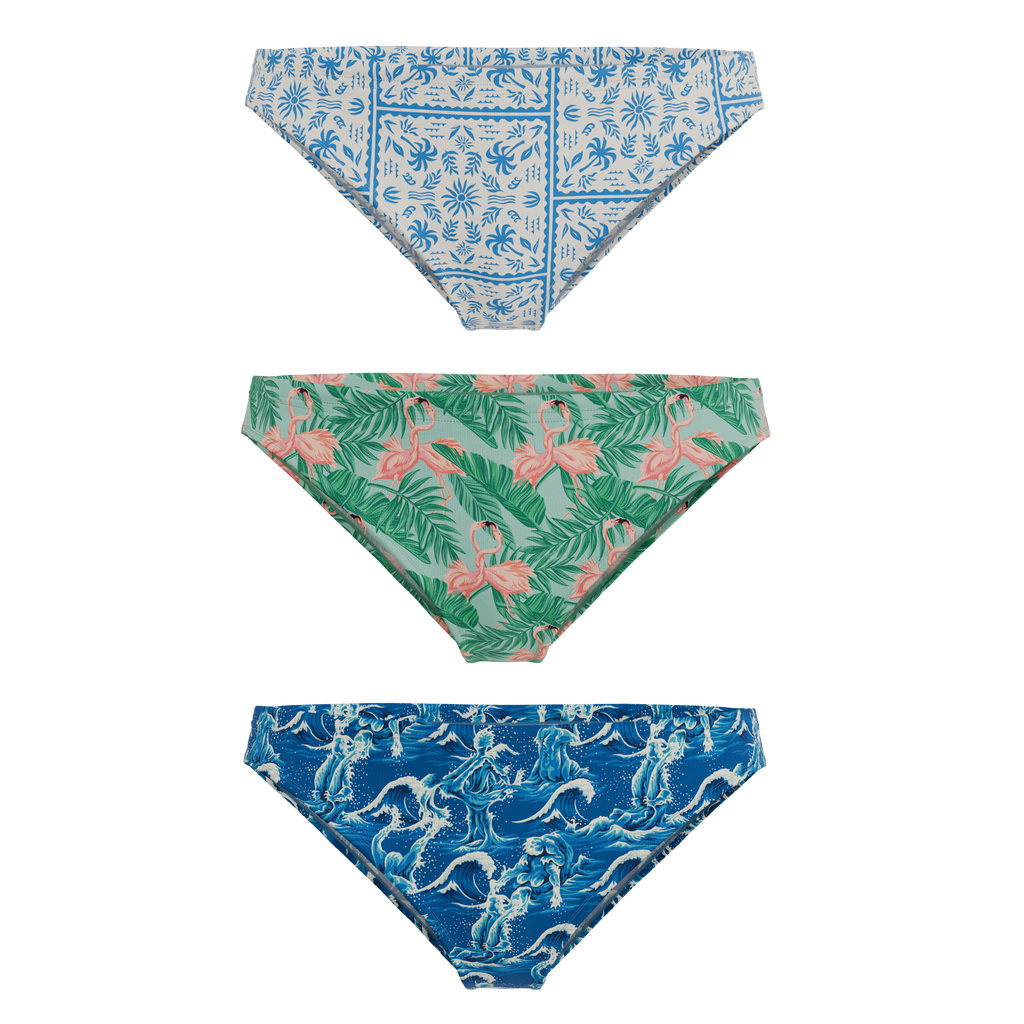 The Mediterranean Mischief | Bikini Underwear 3 Pack - Shinesty