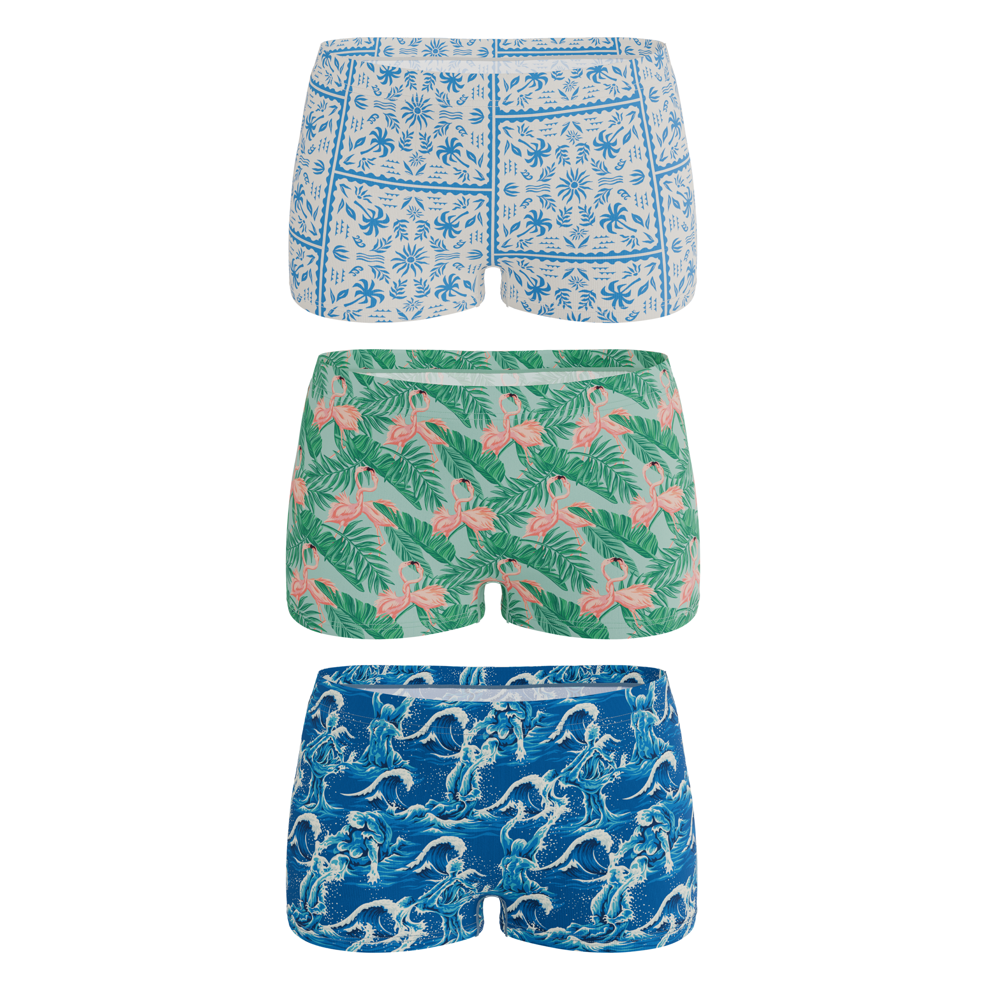 The Mediterranean Mischief | Boyshort Underwear 3 Pack - Shinesty