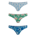 The Mediterranean Mischief | Women's Thong Underwear 3 Pack - Shinesty