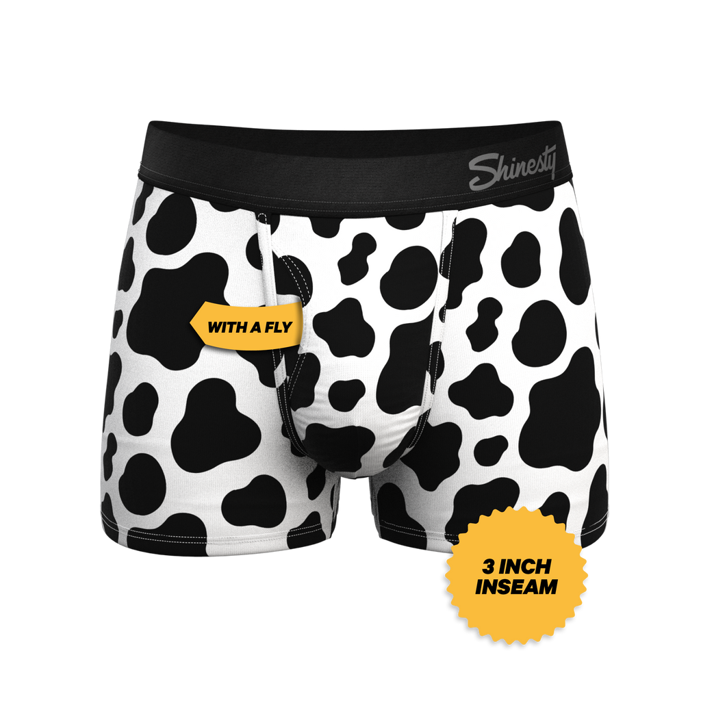 The Milk Me | Cow Print Ball Hammock® Pouch Trunk Underwear - Shinesty