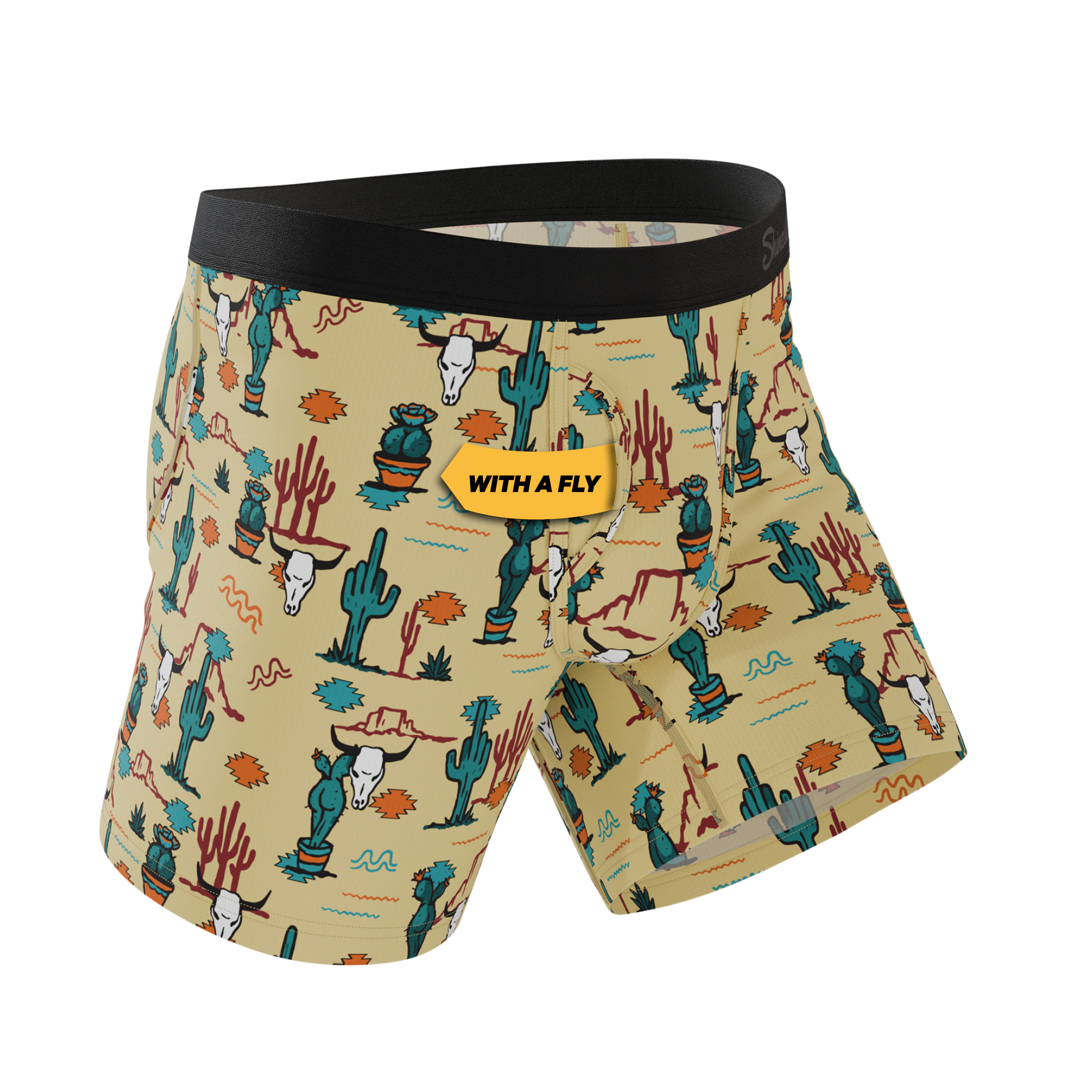The Mirage | Western Cactus Ball Hammock® Pouch Underwear With Fly - Shinesty