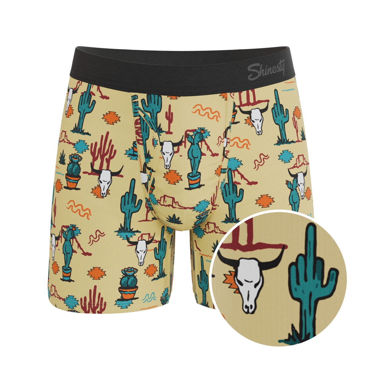 The Mirage | Western Cactus Ball Hammock® Pouch Underwear With Fly - Shinesty